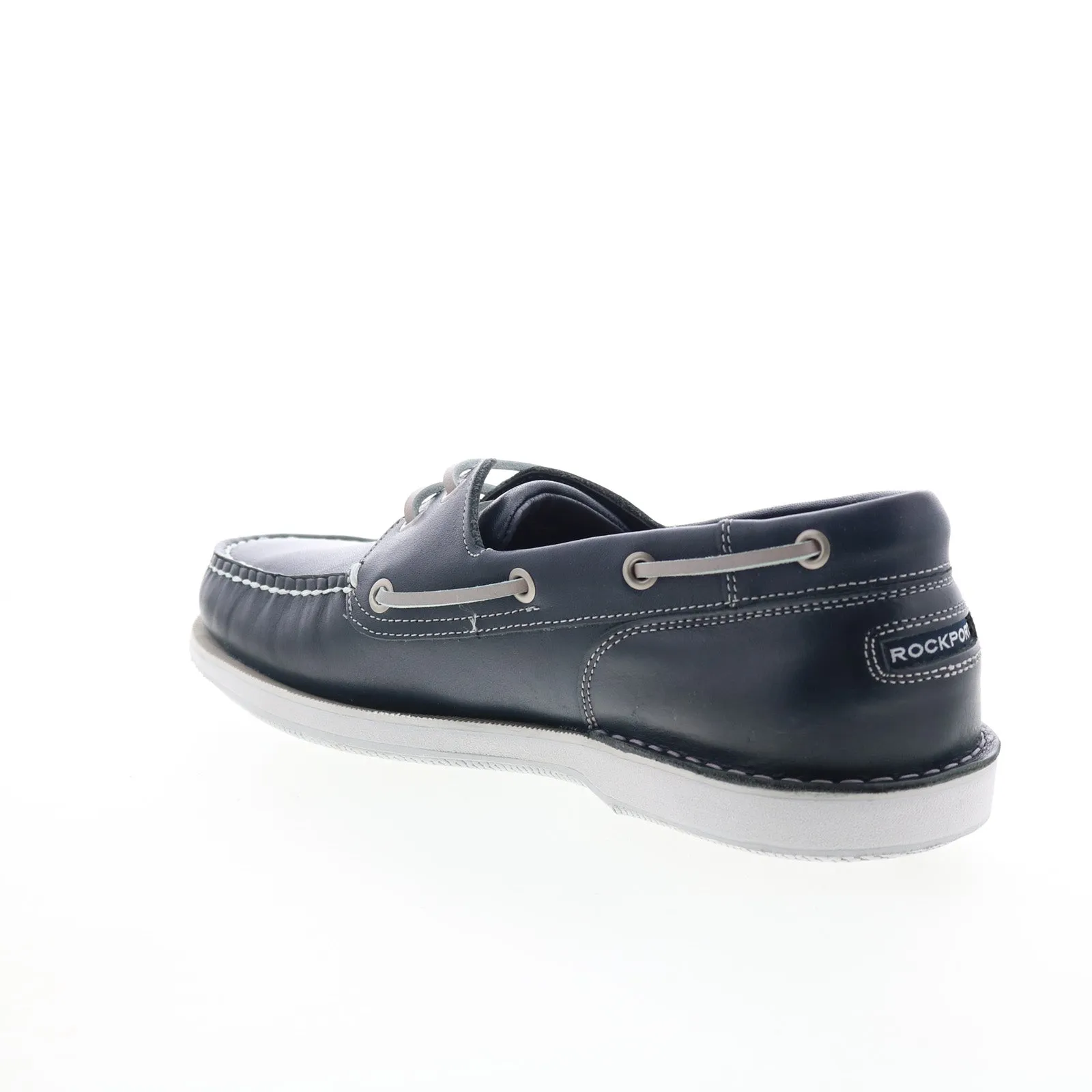 Rockport Perth CI8402 Mens Blue Wide Slip On Loafers & Slip Ons Boat Shoes
