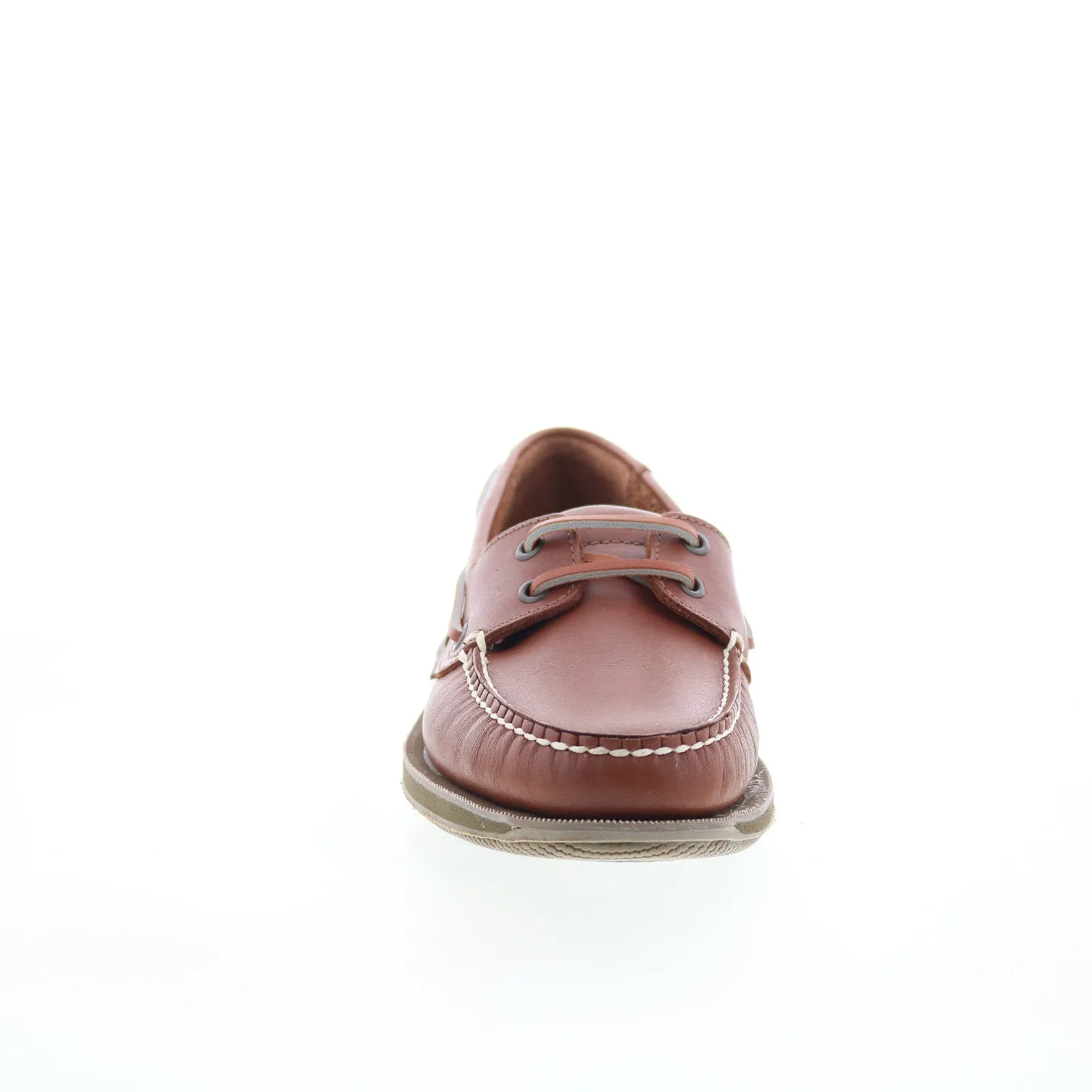 Rockport Perth K55031 Mens Brown Leather Wide Loafers & Slip Ons Boat Shoes