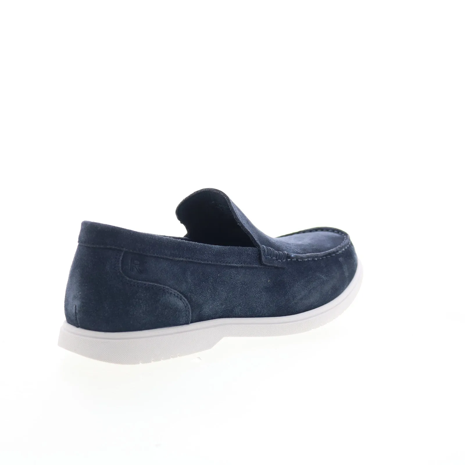 Rockport RM Jensen Mens Blue Wide Leather Loafers & Slip Ons Casual Shoes