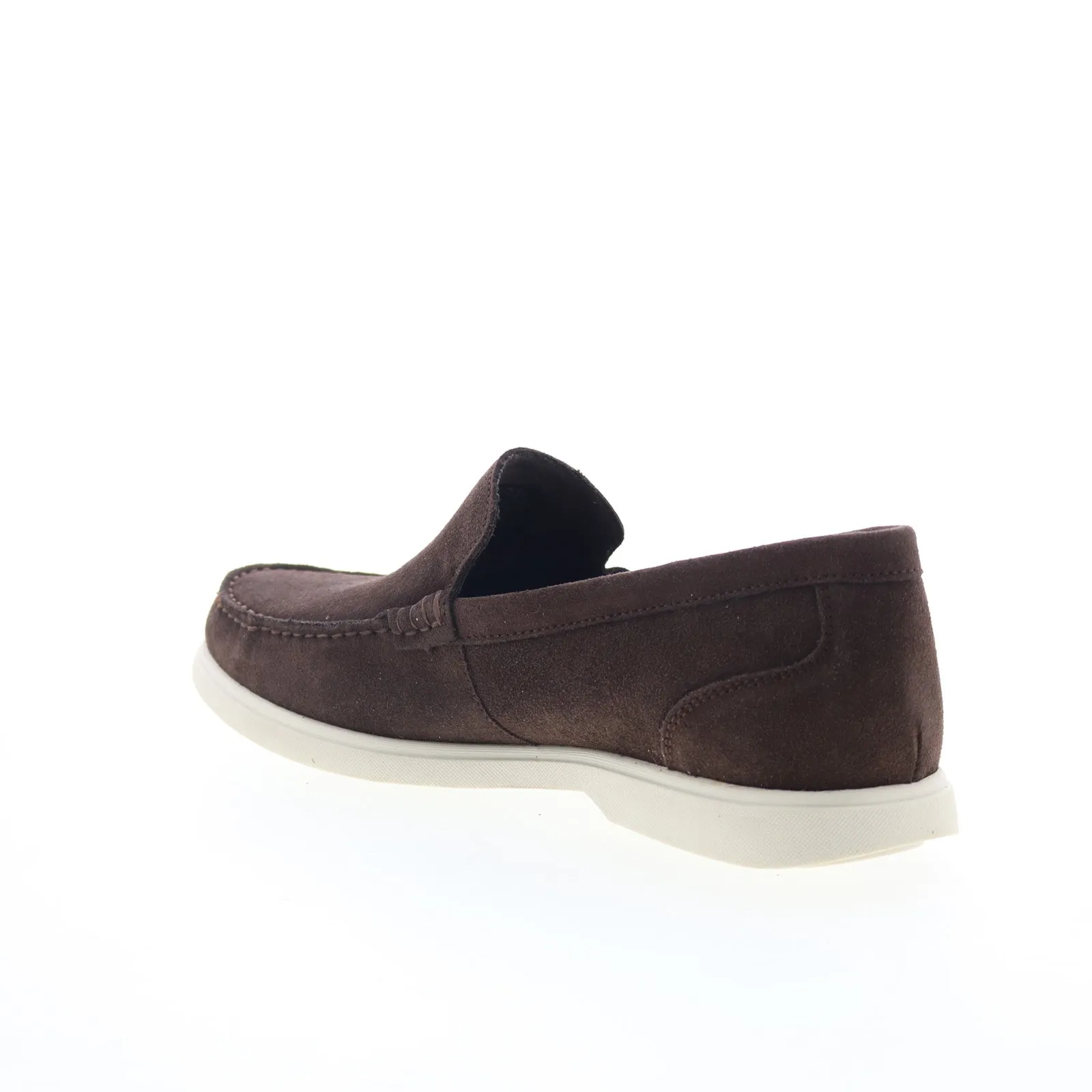 Rockport RM Jensen Mens Brown Wide Suede Loafers & Slip Ons Casual Shoes