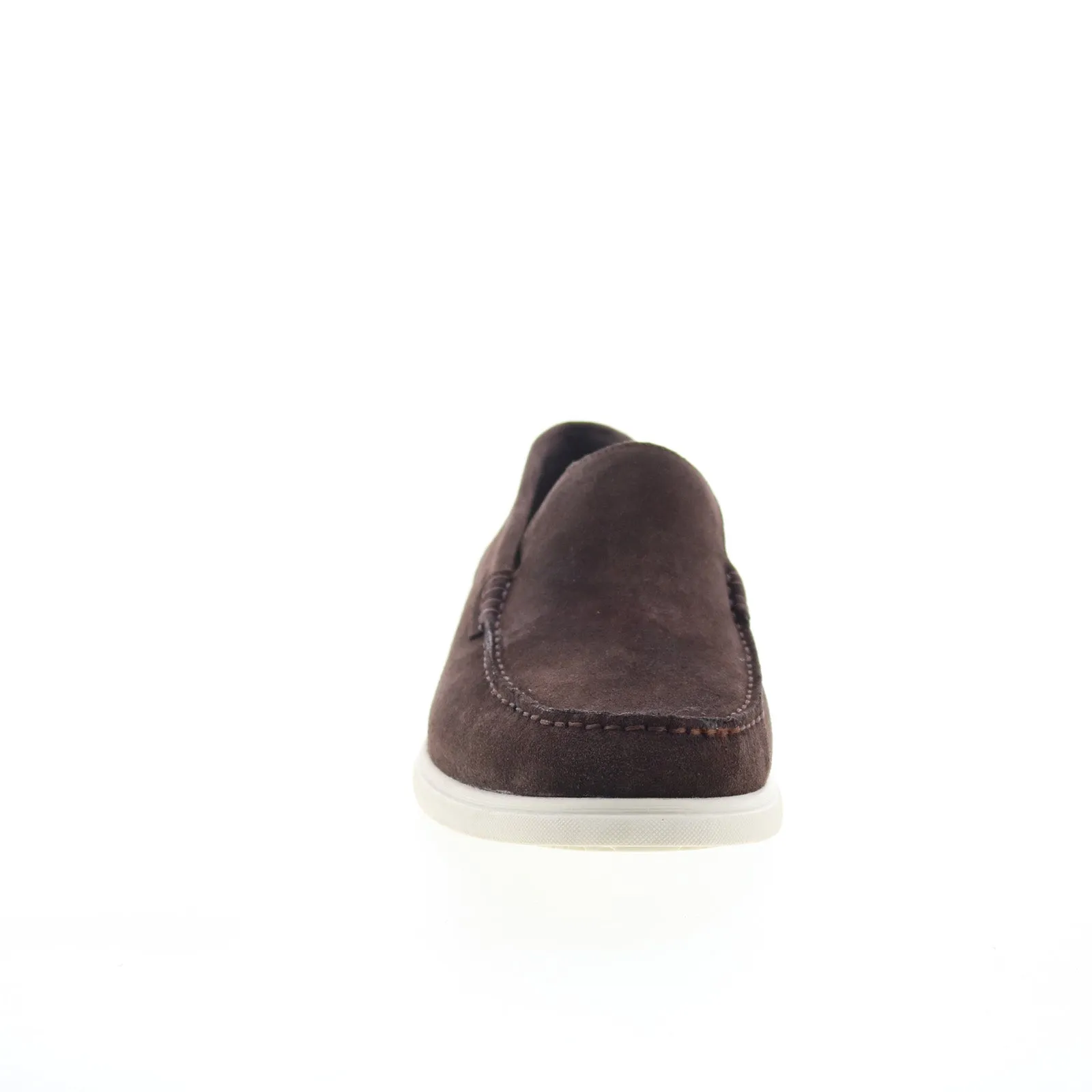 Rockport RM Jensen Mens Brown Wide Suede Loafers & Slip Ons Casual Shoes