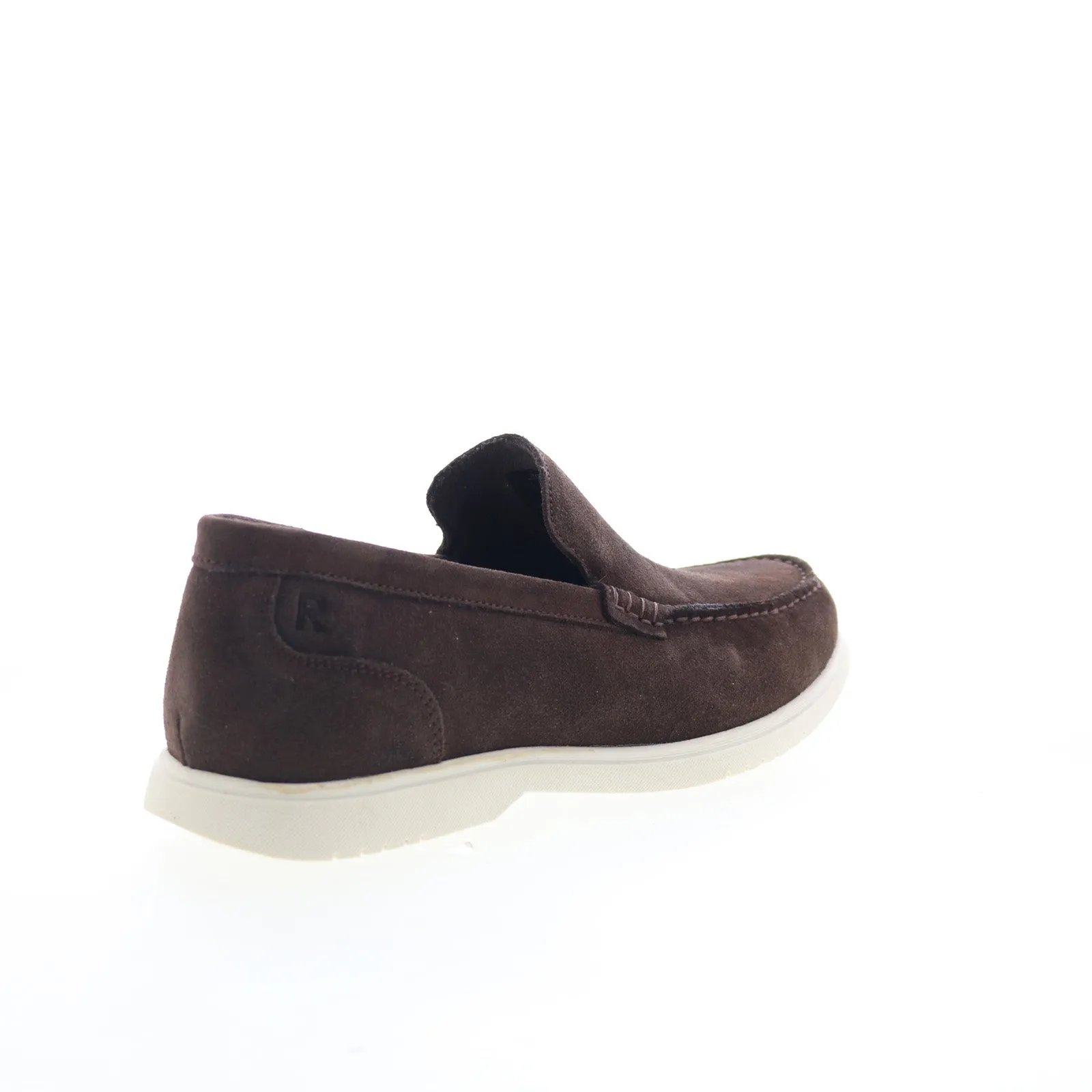 Rockport RM Jensen Mens Brown Wide Suede Loafers & Slip Ons Casual Shoes