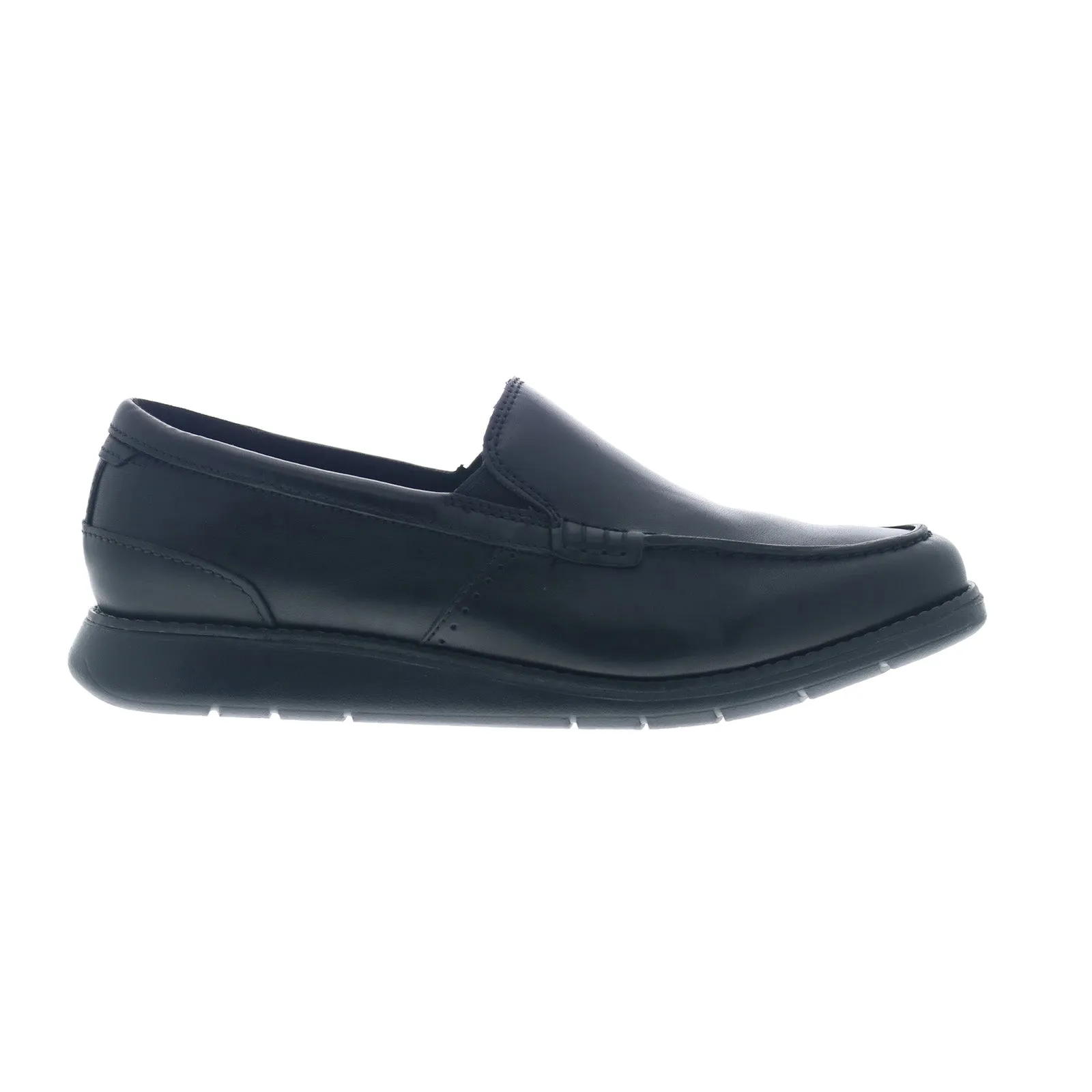 Rockport Total Motion Craft Venetian Mens Black Wide Loafers Casual Shoes