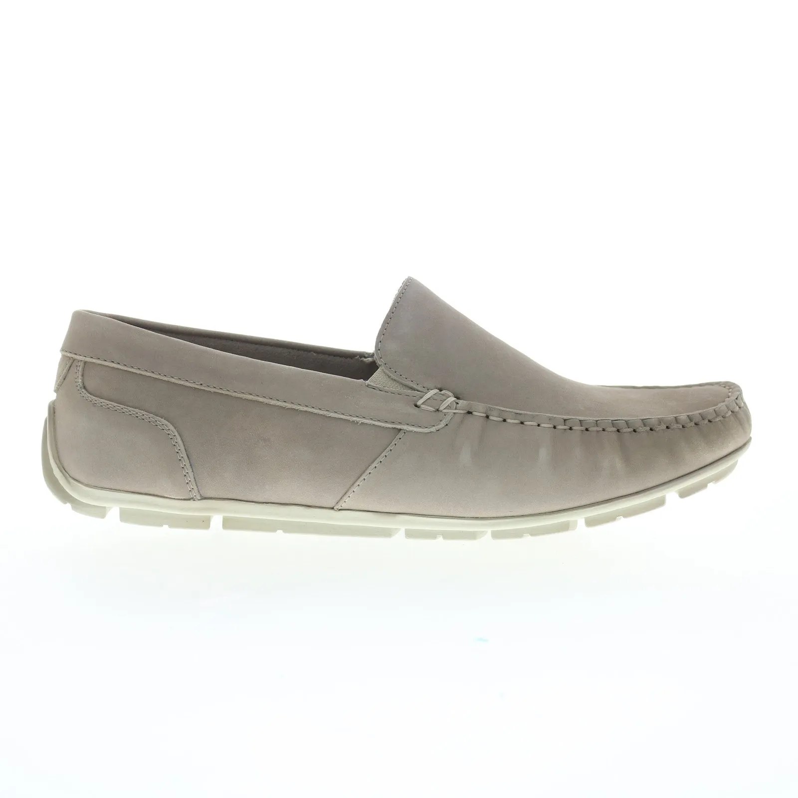 Rockport Warner Venetian Mens Gray Wide Loafers & Slip Ons Casual Shoes