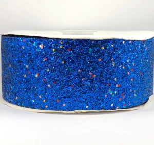 Royal Blue Chunky 3" Glitter Ribbon