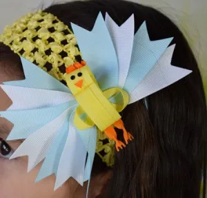 Sculptured Chick on a 6in Boutique Bow