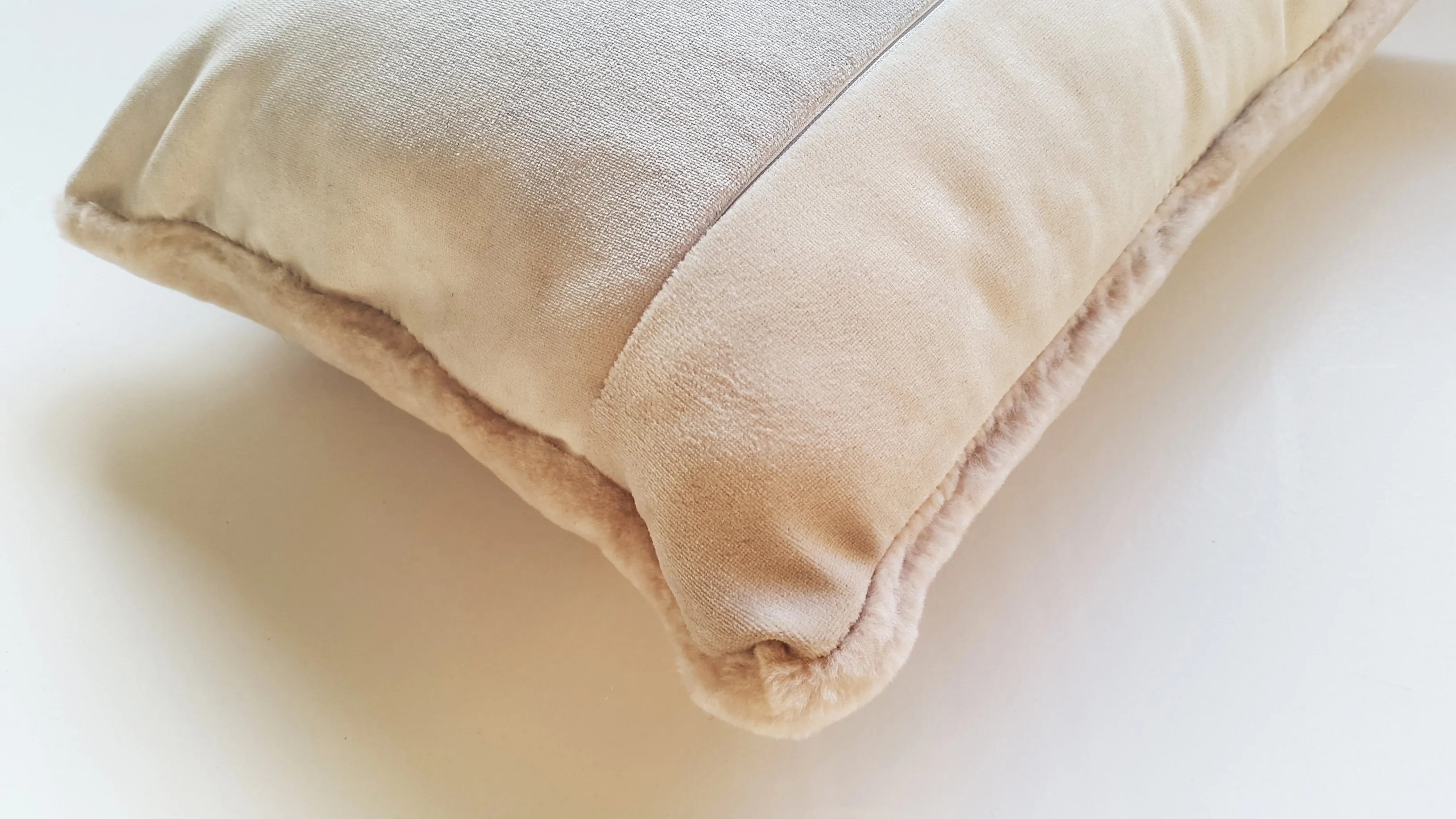 Shearling Vintage Pink Lumbar Pillow