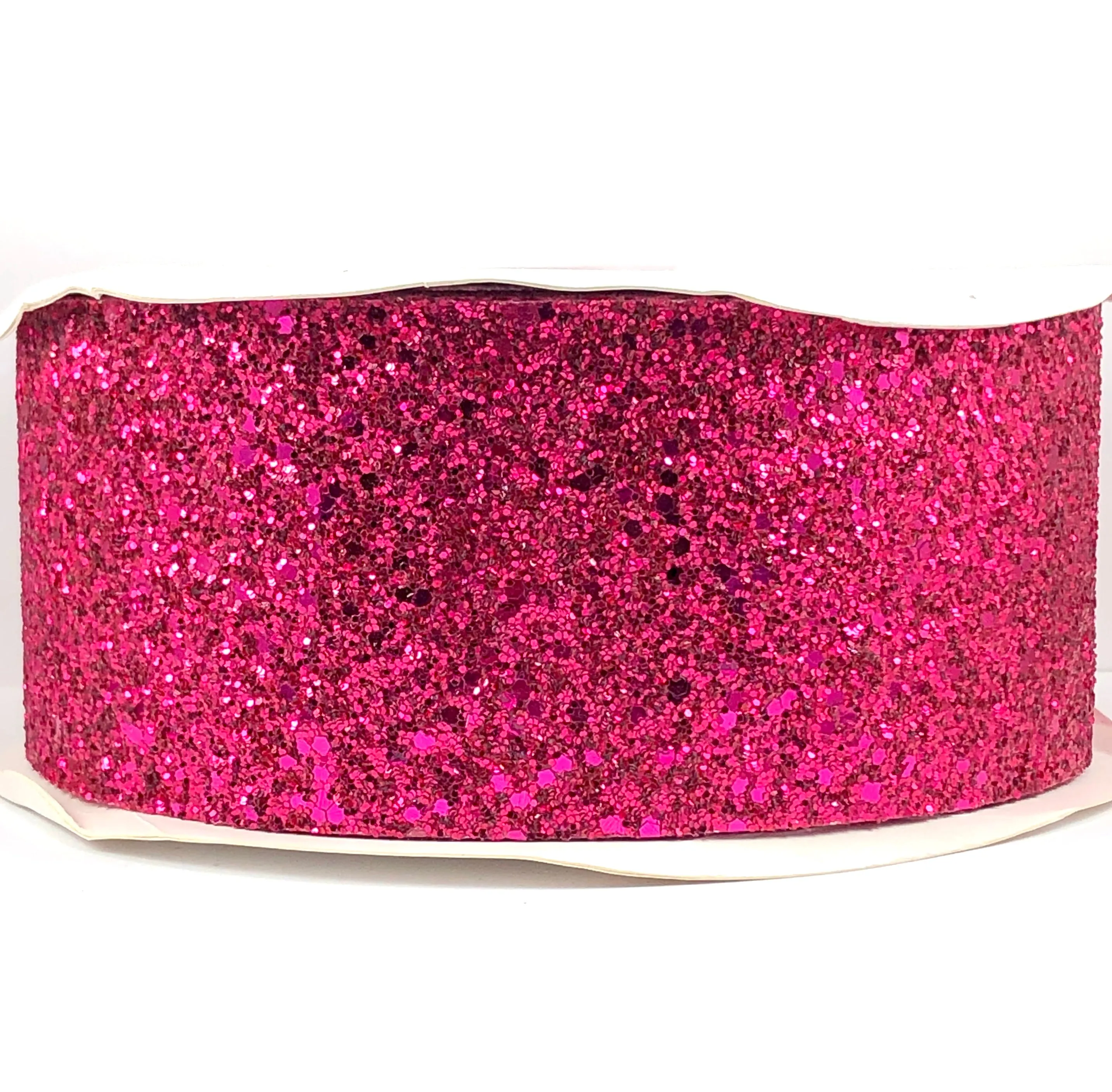 Shocking Pink Chunky 3" Glitter Ribbon