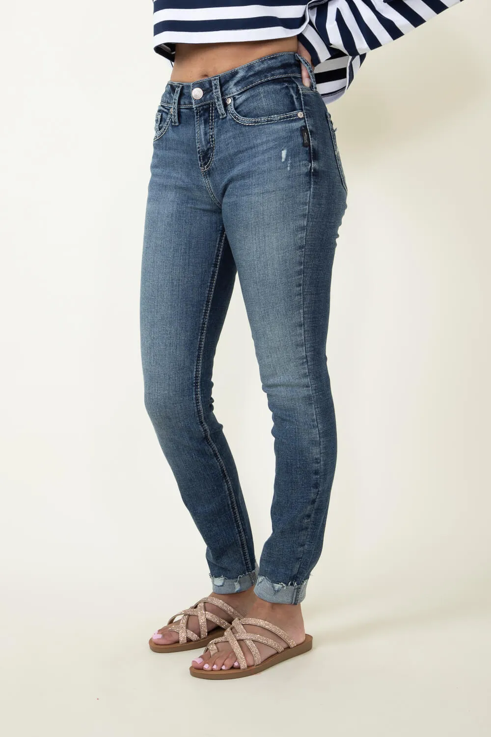 Silver Jeans Suki Skinny Distressed Jeans for Women | L93136EAE398