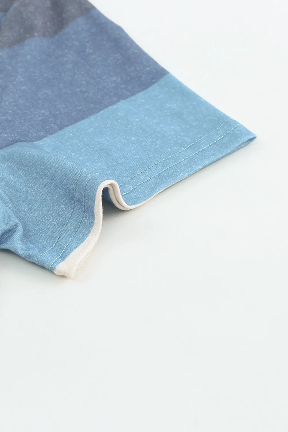 Sky Blue Striped Pocket Mini Dress