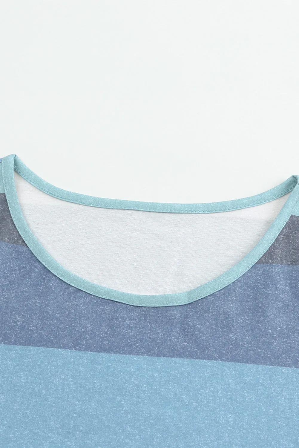 Sky Blue Striped Pocket Mini Dress
