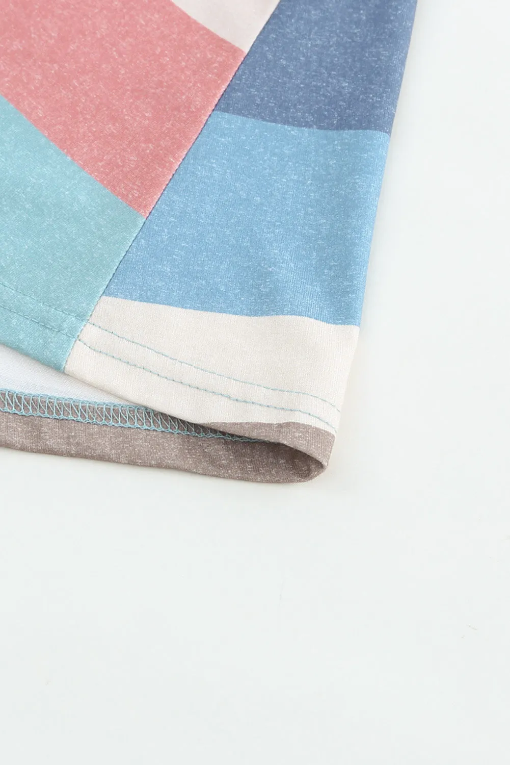 Sky Blue Striped Pocket Mini Dress