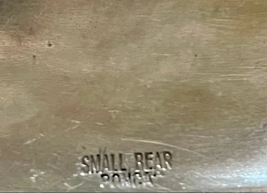 Small Bear Ponca 80s Large Silver and Turquoise Buckle on Raw Edged Suede Belt