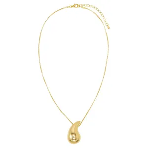 Solid Chunky Teardrop Pendant Necklace