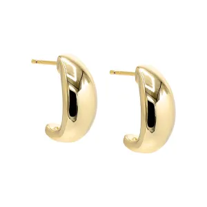 Solid Wide Chunky Hoop Earring