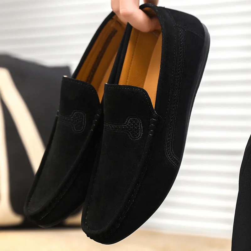 Spring and summer Doudou shoes men's casual shoes cloth shoes lazy shoes driving breathable one pedal men's shoes foreign trade large size 4546