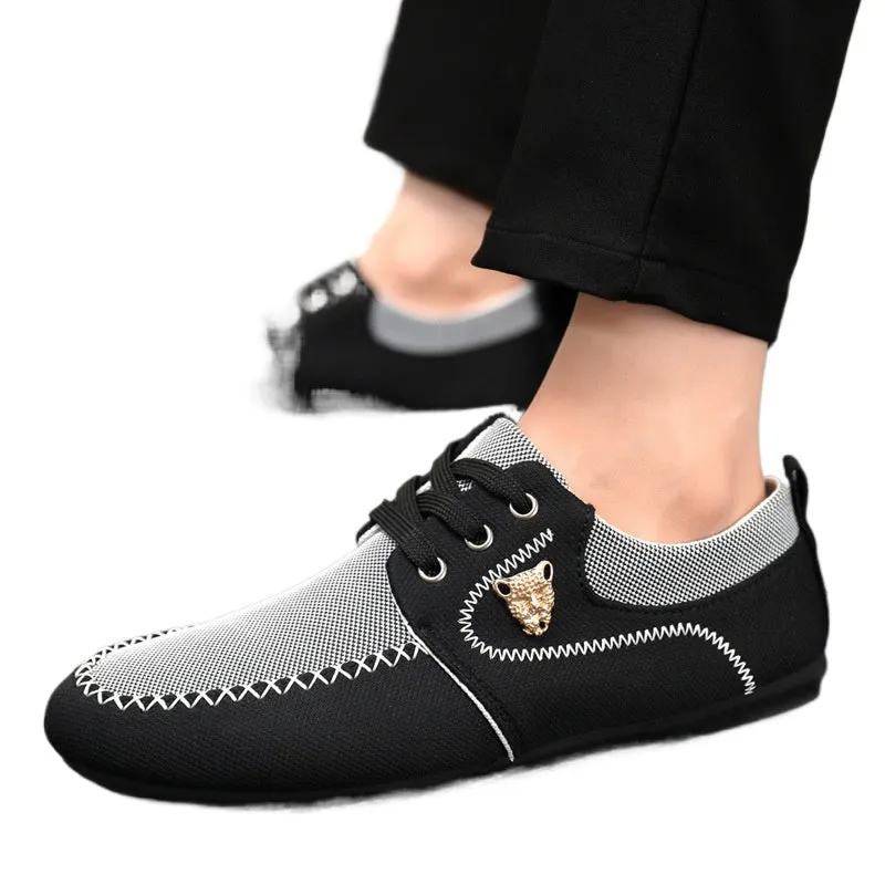 Spring society guy casual shoes trendy shoes Doudou shoes men's lazy shoes cover feet one pedal men's shoes foreign trade large size