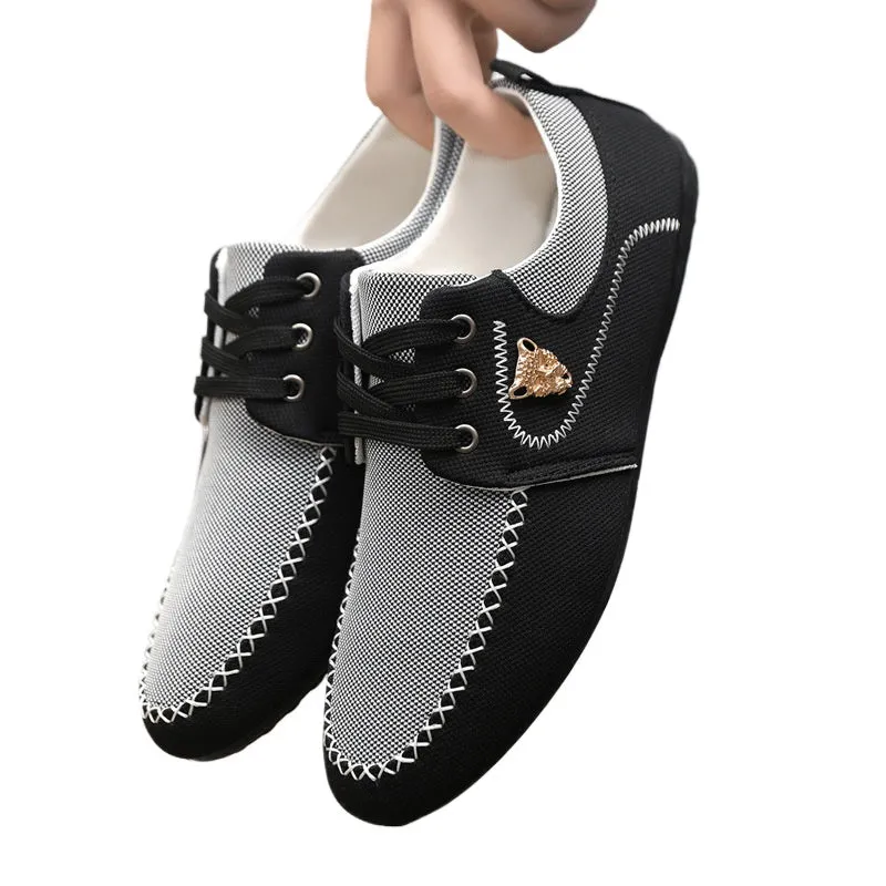 Spring society guy casual shoes trendy shoes Doudou shoes men's lazy shoes cover feet one pedal men's shoes foreign trade large size