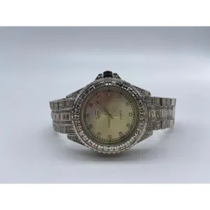 Square Diamond Rimed Watch
