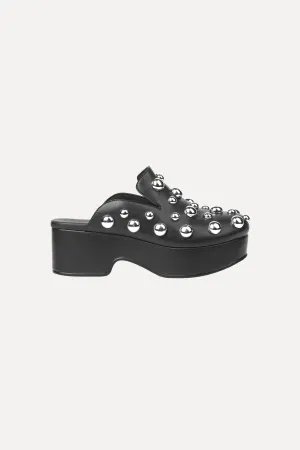 Studded Clog - Jet Black