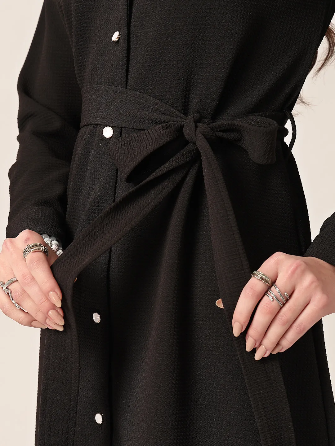 Style Quotient Women Black  knit dress