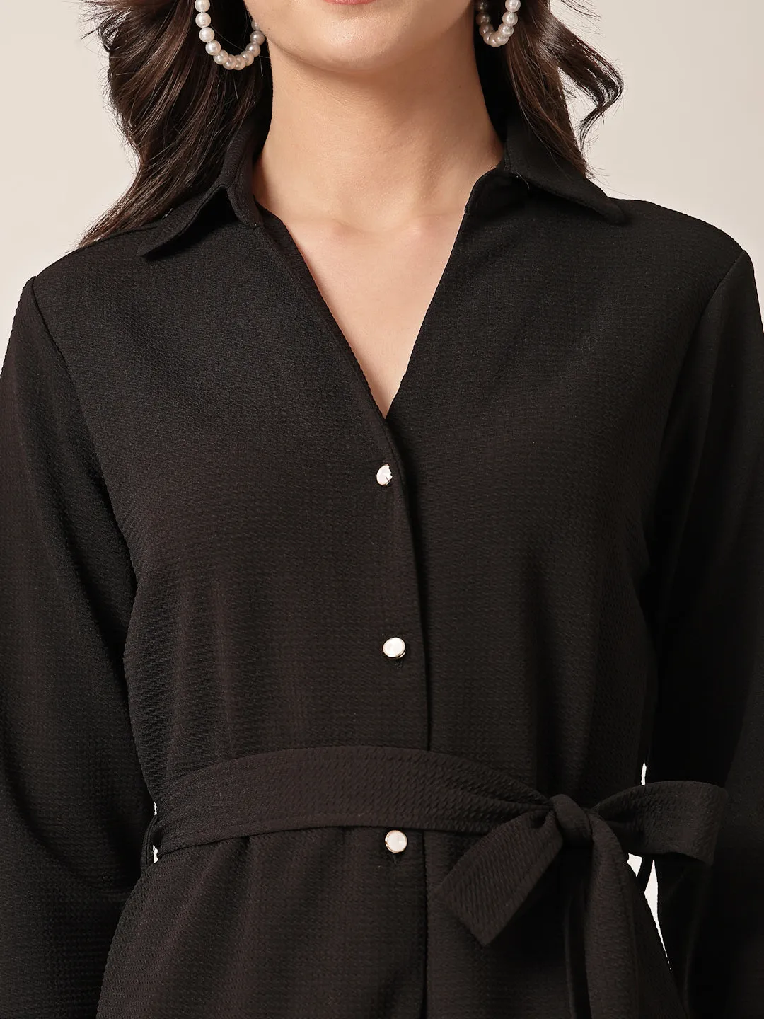 Style Quotient Women Black  knit dress