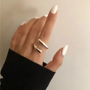 Stylish Silver Rings for Women Irregular Adjustable Chunky Ring Thumb Ring Statement Ring