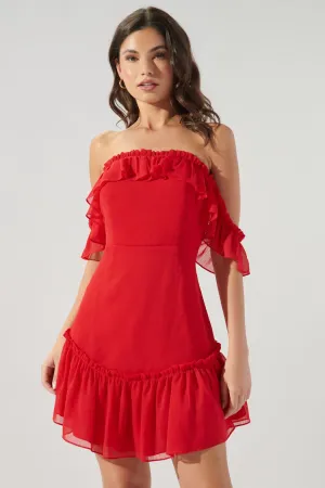 SUGARLIPS Emmy Off the Shoulder Mini Dress
