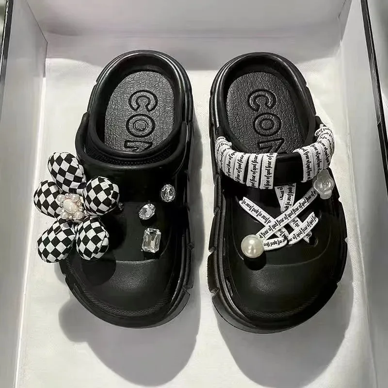 Summer Women Slippers Platform Clogs Outdoor Garden Shoes Female Pool Sandals Bathroom Flip Flops Mules Ladies Beach Slides
