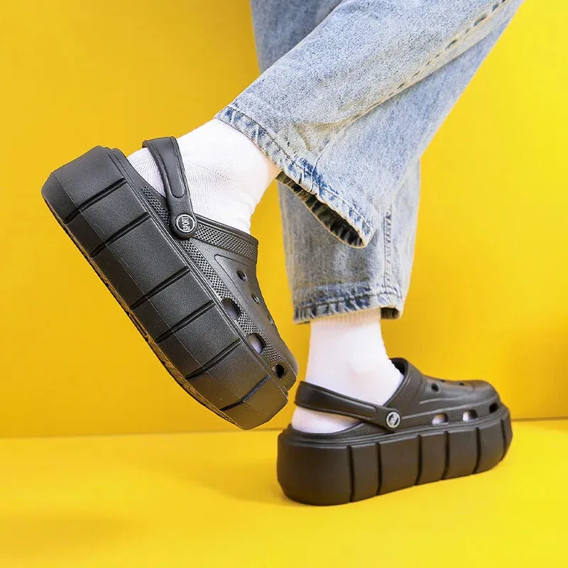 Summer Women Slippers Platform Clogs Outdoor Garden Shoes Female Pool Sandals Bathroom Flip Flops Mules Ladies Beach Slides