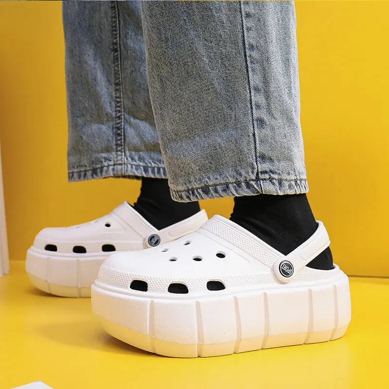 Summer Women Slippers Platform Clogs Outdoor Garden Shoes Female Pool Sandals Bathroom Flip Flops Mules Ladies Beach Slides