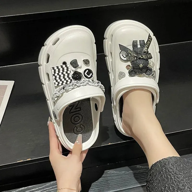 Summer Women Slippers Platform Clogs Outdoor Garden Shoes Female Pool Sandals Bathroom Flip Flops Mules Ladies Beach Slides