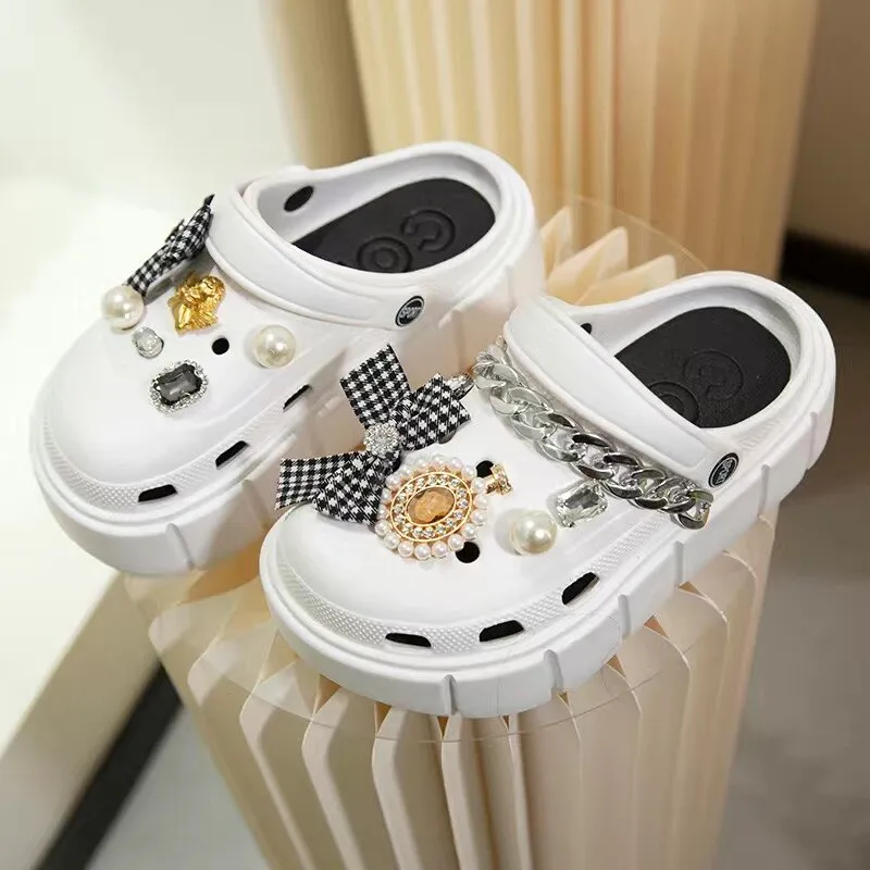 Summer Women Slippers Platform Clogs Outdoor Garden Shoes Female Pool Sandals Bathroom Flip Flops Mules Ladies Beach Slides