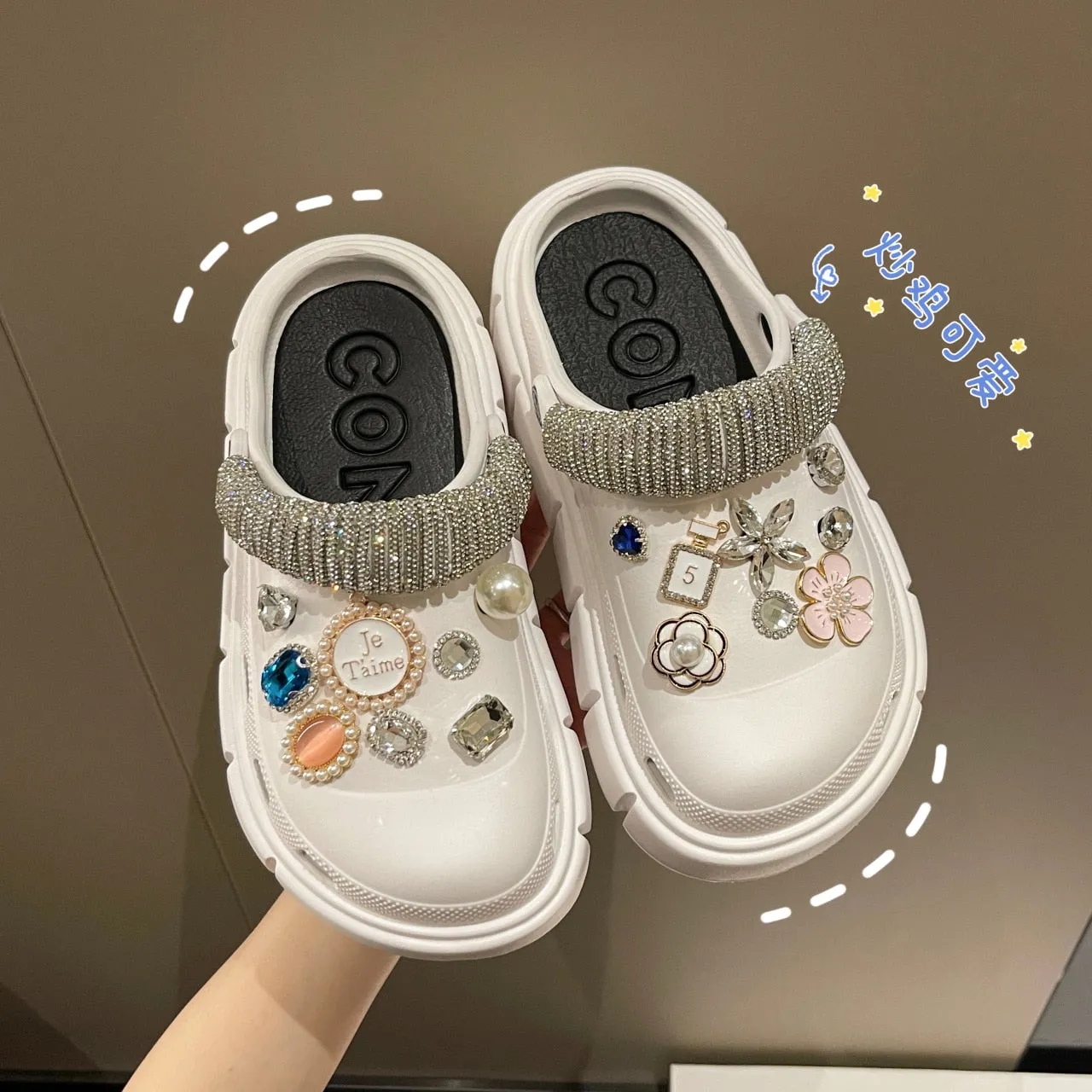Summer Women Slippers Platform Clogs Outdoor Garden Shoes Female Pool Sandals Bathroom Flip Flops Mules Ladies Beach Slides