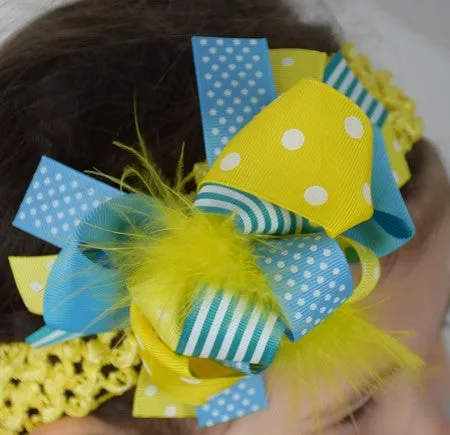 Sunnyside 6in Marabou Boutique Bow