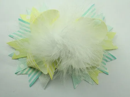 Sunnyside Stripe 5.5 in Marabou Bow
