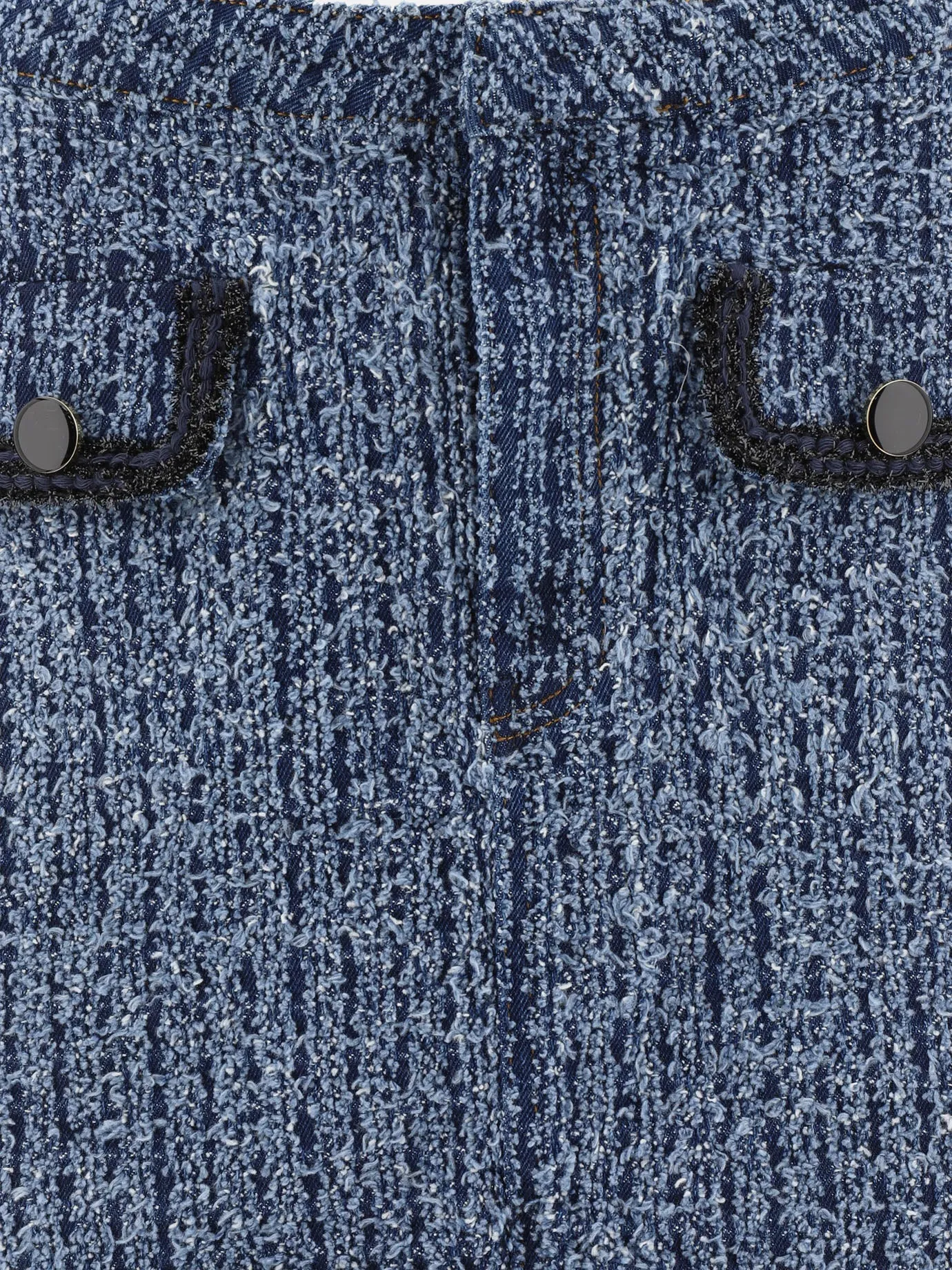 Textured denim skirt