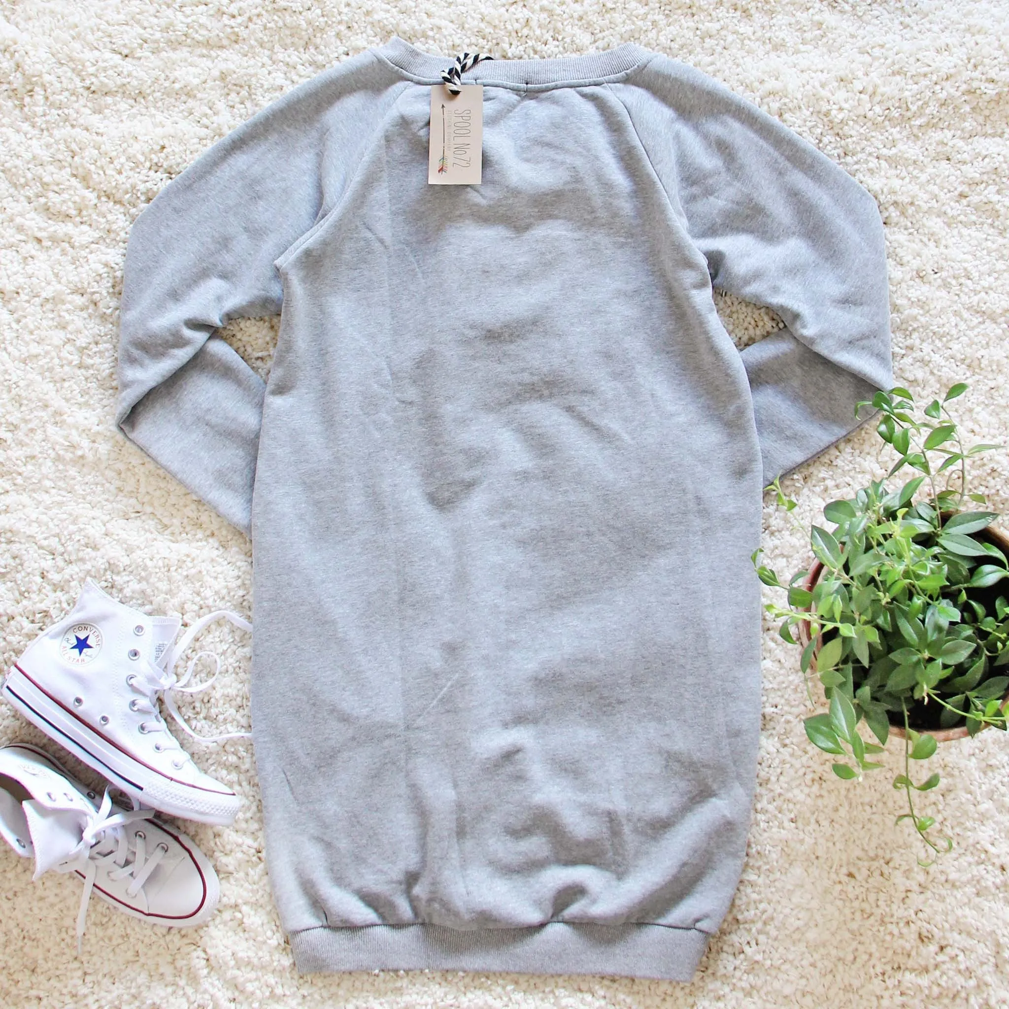 The Lace-up Sweatshirt Dress