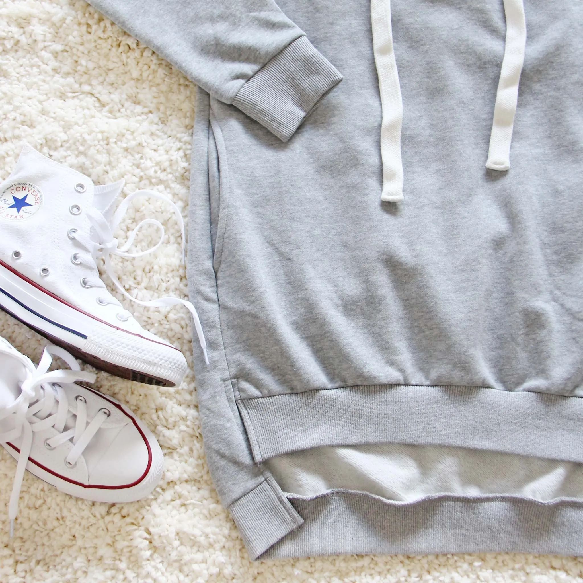 The Lace-up Sweatshirt Dress