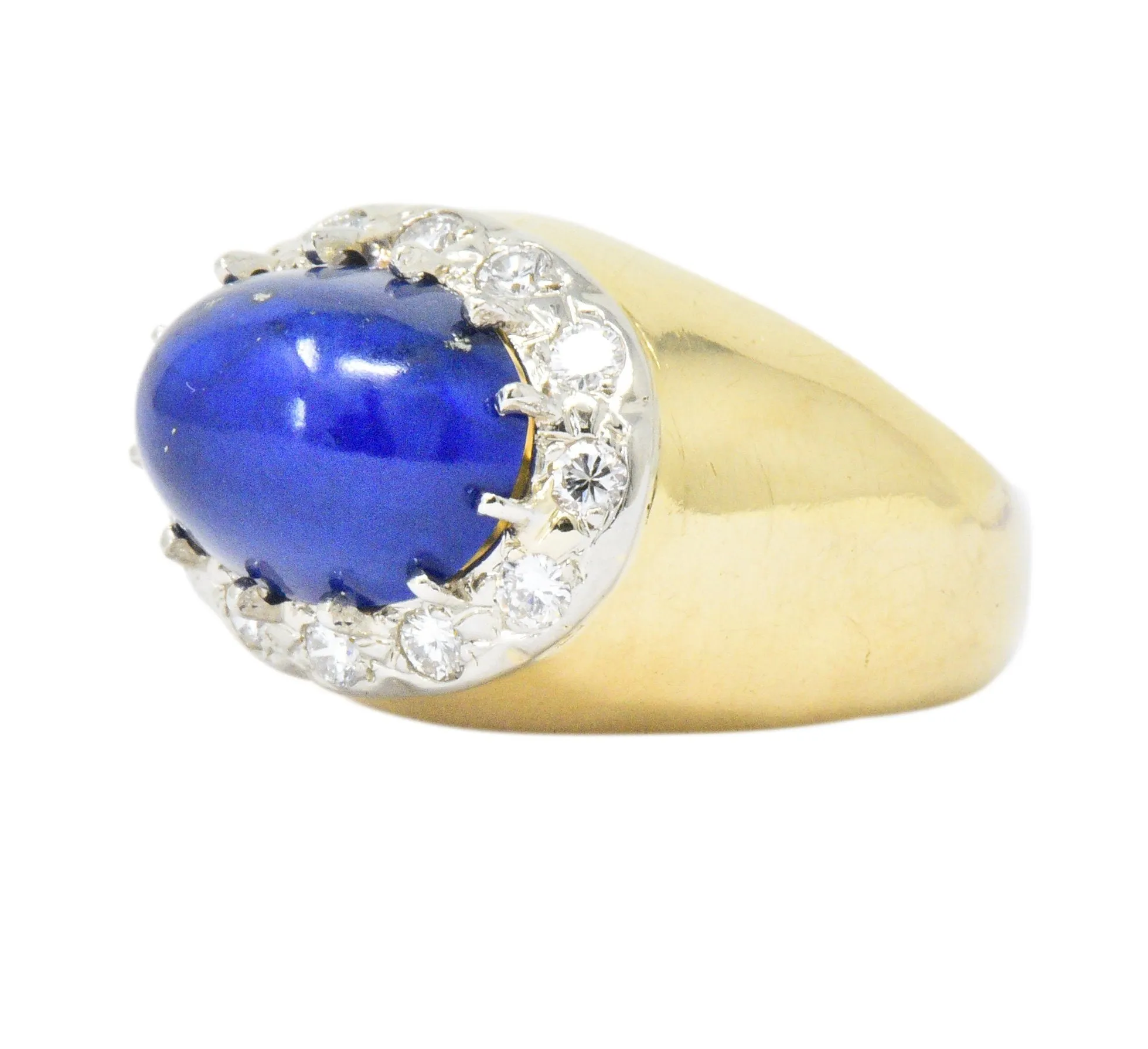 Tiffany & Co. Diamond Lapis Lazuli 18 Karat Gold Cocktail Ring