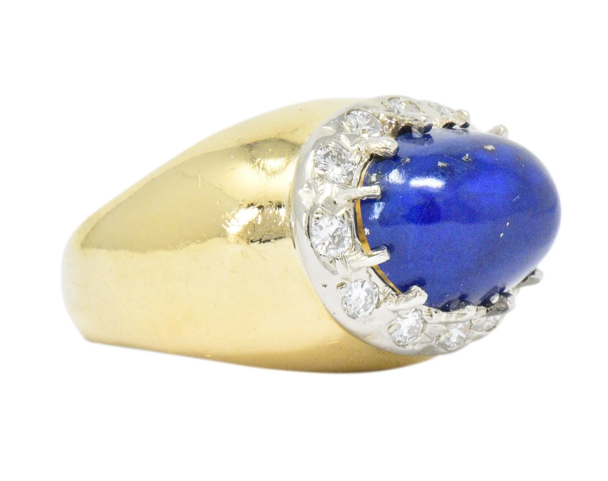 Tiffany & Co. Diamond Lapis Lazuli 18 Karat Gold Cocktail Ring