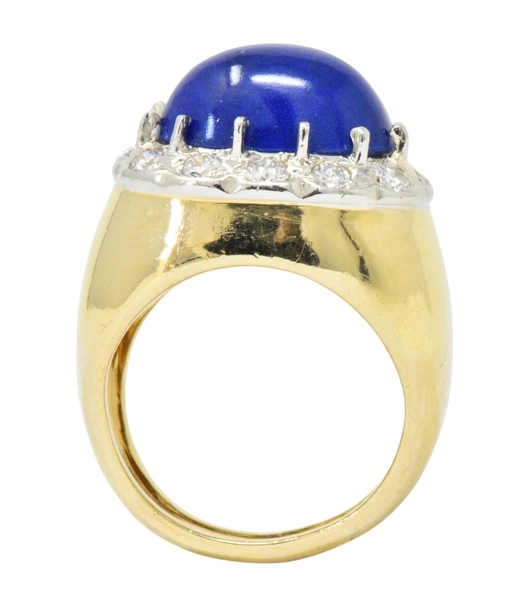 Tiffany & Co. Diamond Lapis Lazuli 18 Karat Gold Cocktail Ring