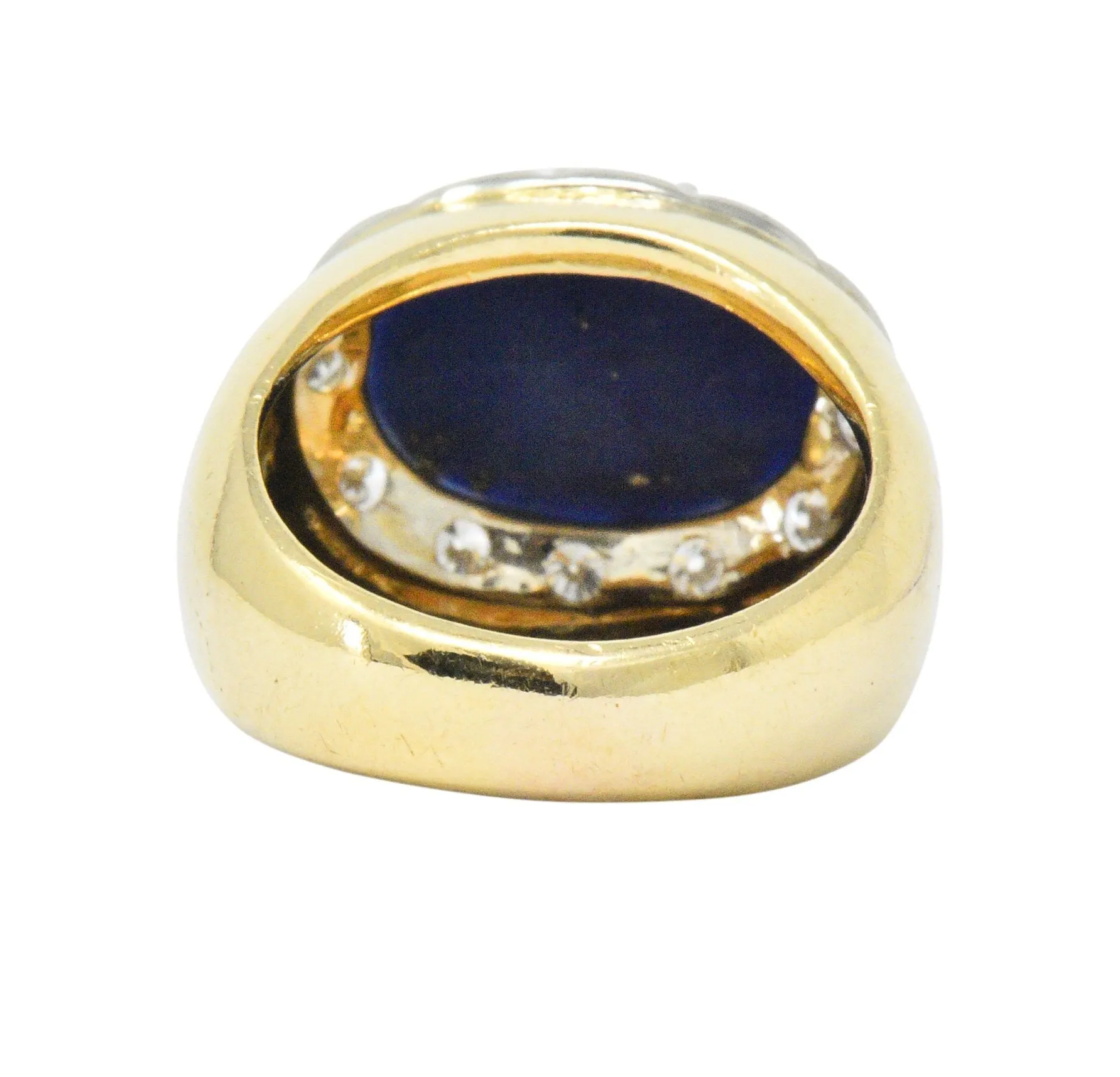 Tiffany & Co. Diamond Lapis Lazuli 18 Karat Gold Cocktail Ring
