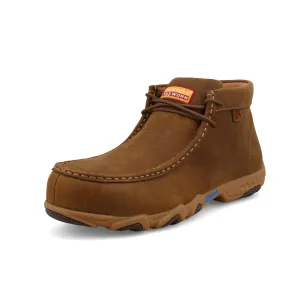 Twisted X Women's Work Chukka Driving Moc, Moc Toe Steel Toe with CellStretch, Pecan, 6.5 W