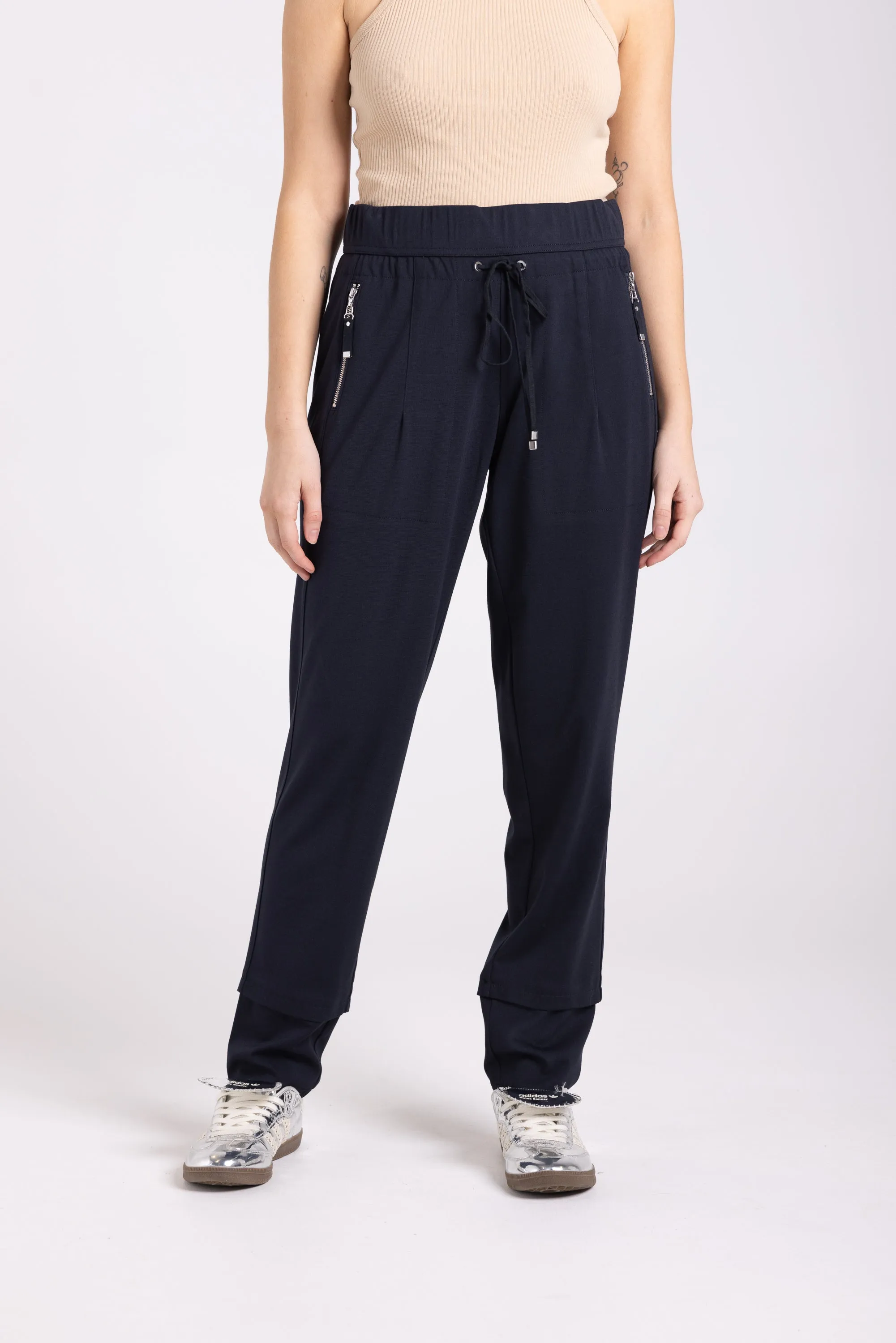 Two T's Ponte Panelled Pant - French Navy