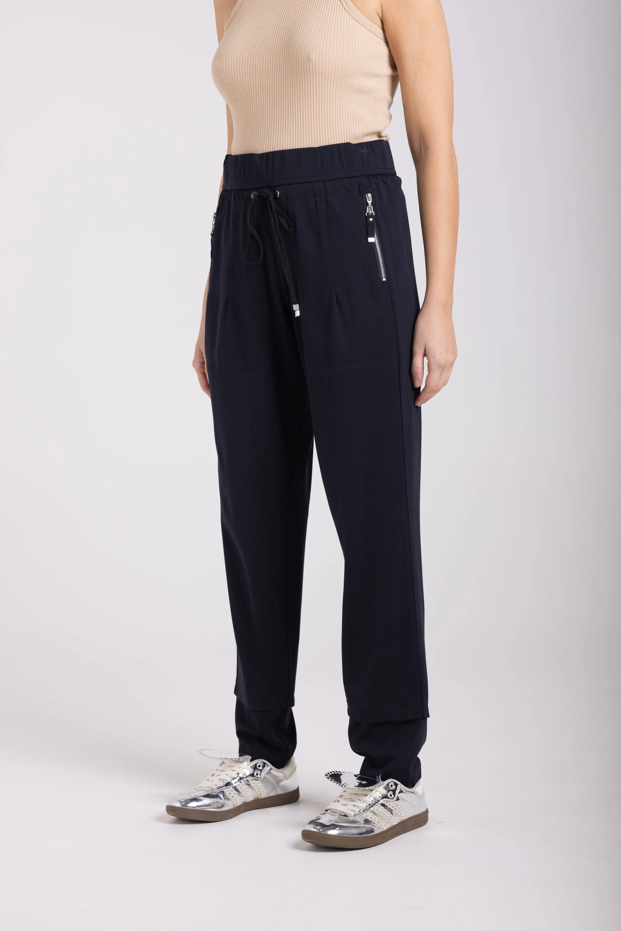 Two T's Ponte Panelled Pant - French Navy