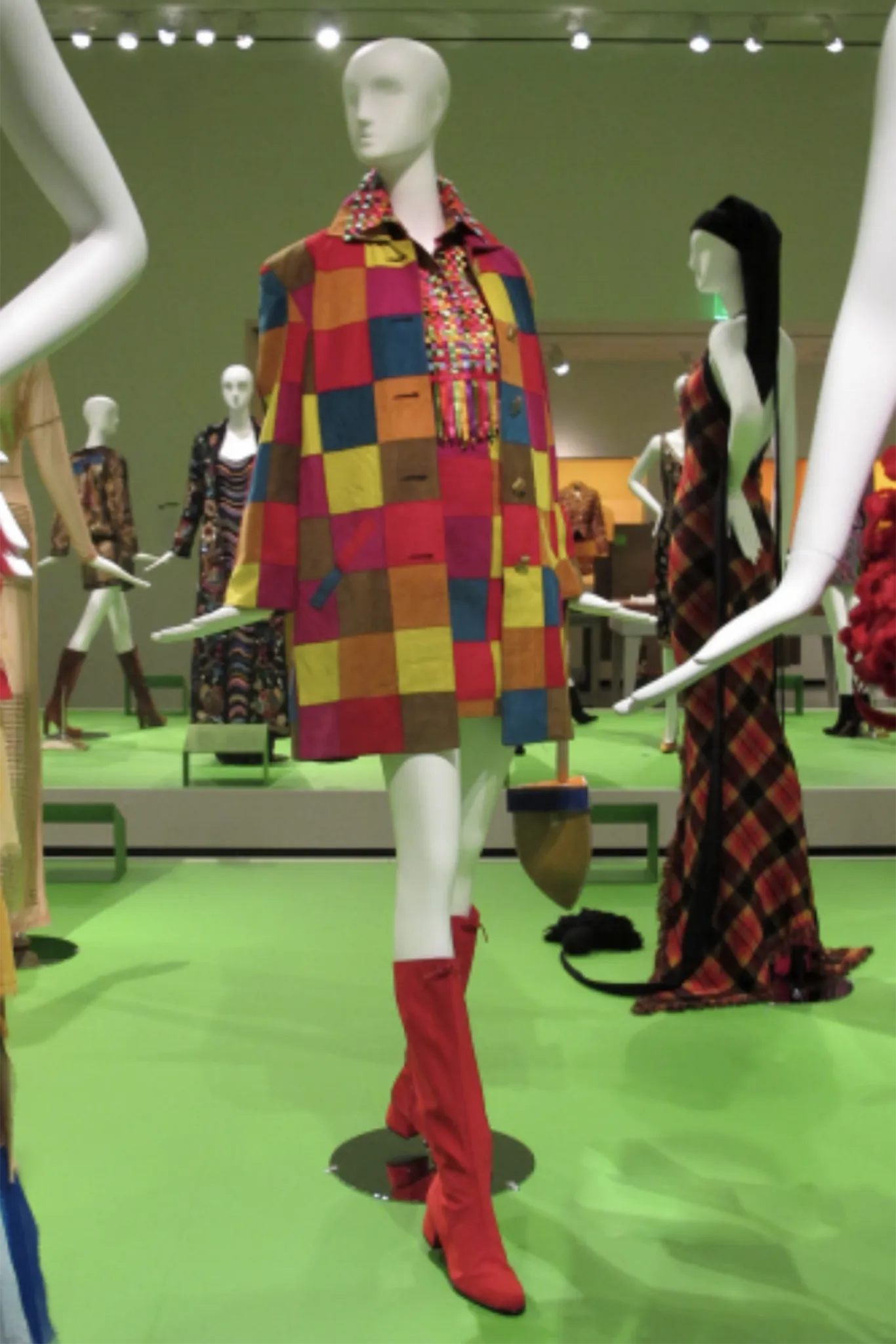 Ultrasuede Patchwork Coat & Skirt Set