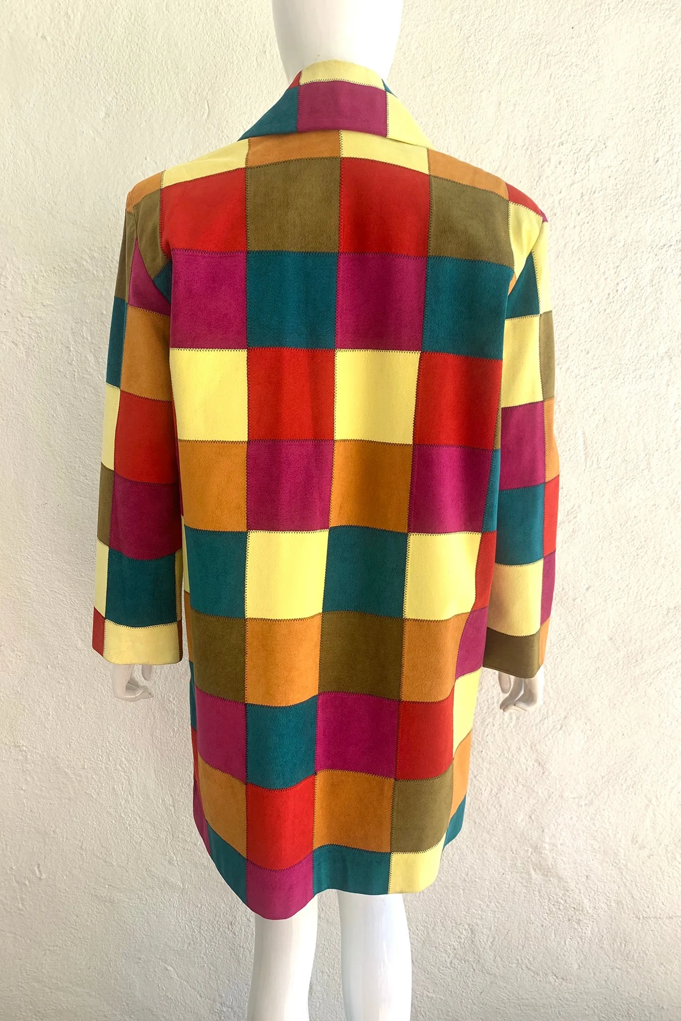 Ultrasuede Patchwork Coat & Skirt Set