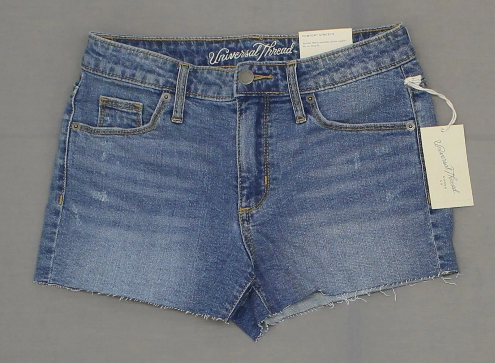 Universal Thread Women's High Rise Raw Hem Shortie Jean Shorts