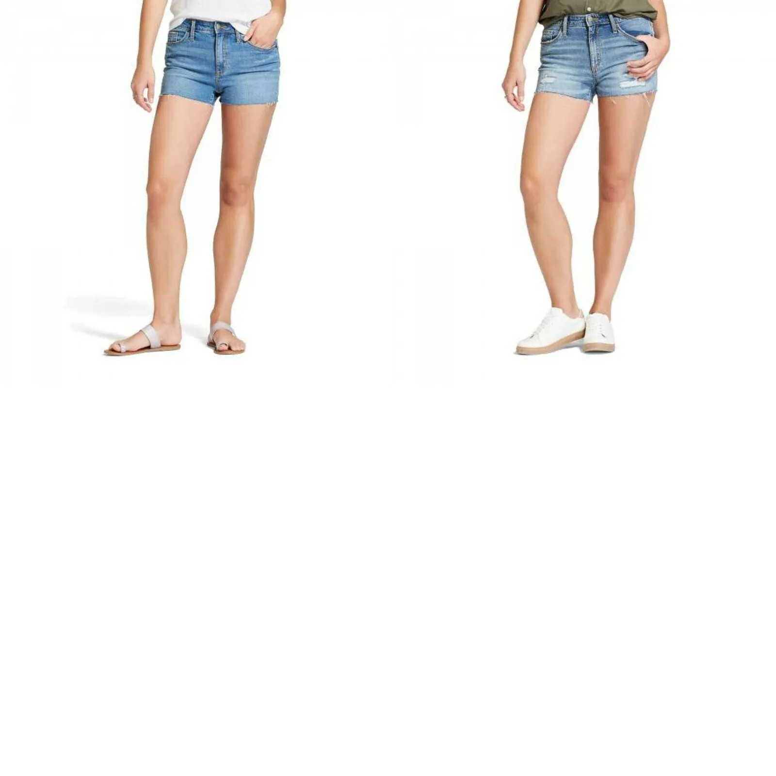 Universal Thread Women's High Rise Raw Hem Shortie Jean Shorts